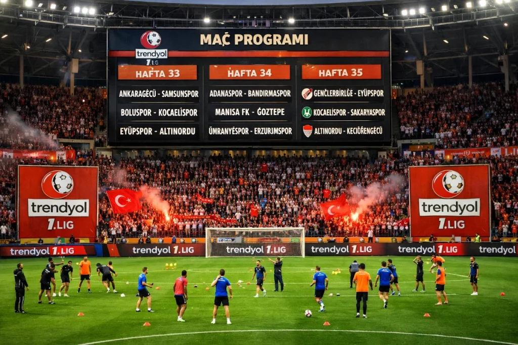 Trendyol 1. Lig 33, 34 ve 35. Haftalarda Oynanacak Maçlar Açıklandı